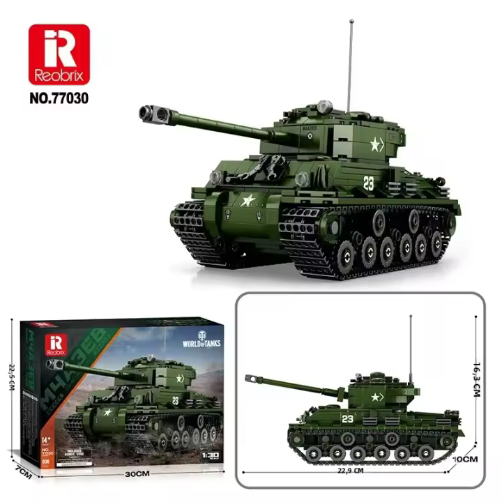 Bloques De Construcción Serie World of Tanks Tiger TOG2 M4 Sherman Tanque Blindado Pesado Para Niños Juguetes Educativos Regalo De Cumpleaños Y Navidad - 1