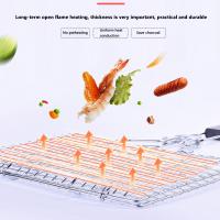 Cesta De Barbacoa Antiadherente En Acero Inoxidable Malla De Sopa Para Carne Y Verduras Herramienta De Barbecue Al Aire Libre - details 2