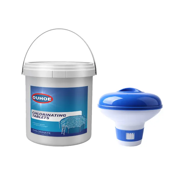 Tabletas Efervescentes de Desinfectante de Piscina y Spa 200/300 Tabletas con Dispensador - 1