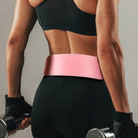 Cinturón De Levantamiento De Peso Para Mujer 10.5cm Ancho Soporte Espalda Fitness Gimnasio Squats Powerlifting Entrenamiento Cross Y Ejercicio Color Rosa - details 6