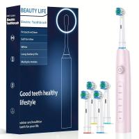 Cepillo De Dientes Eléctrico Rotativo Profundo Limpieza Blanqueamiento Para Adultos Ultrasonido Con 4/8pcs Cabezas De Repuesto - details 6
