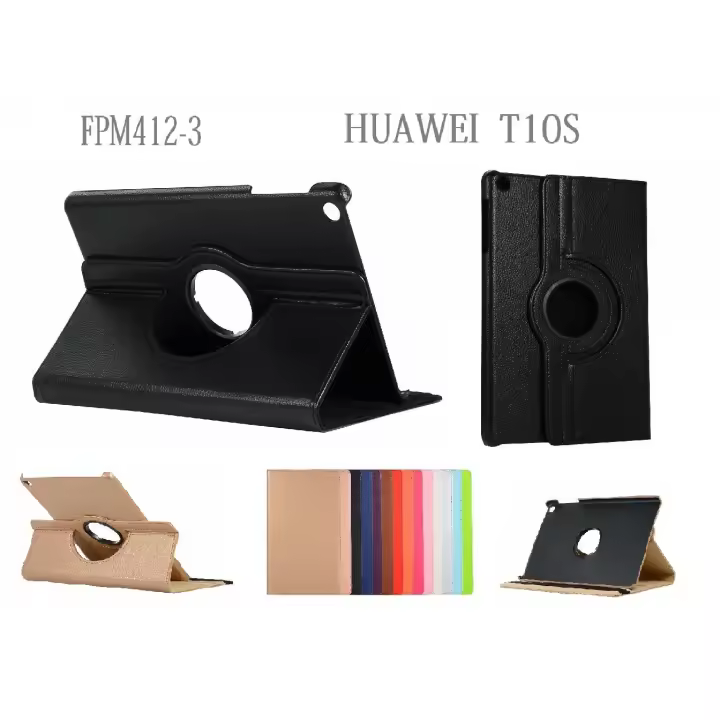 Funda Cuero PU con 360 Soporte Giratorio Función para HUAWEI MatePad T10/ T10 S,Carcasa Cuero PU, Giratoria 360 Grados, Función de Soporte,   Book Cover，Funda polipiel. - 1