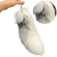 Gran Colgante De Peluche De Zorro Falso Para Llavero Colgante De Cola De Therian Para Bolso Regalo Para Mujeres Y Niñas Estilo Moderno Tamaño Aproximado De 35-40cm - details 6
