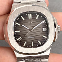 Reloj Automático Tandorio Design Para Hombres Con Dial Texturizado Azul Gris 40mm Movimiento NH35 Impermeable 10BAR Correa De Acero Inoxidable 316L - details 19