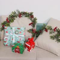 Guirnalda Navideña Decorativa Con Bayas Rojas Y Conos De Pino Arbolado Artificial Para Fiesta Hogar Y Escaleras Regalo De Obra Maestra - details 2