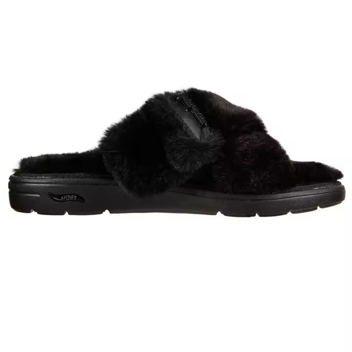 Skechers 175104_BBK Zapatillas de casa abiertas negras en material sintético de mujer - 1