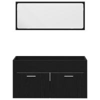 Set de Muebles de Baño de 2 Piezas en Madera Ingenierizada de Roble Negro - details 3