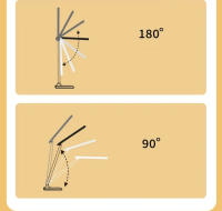 Lámpara De Mesa LED Con Protección Ocular Toque Dimmable Plegable Para Estudiantes Dormitorio Y Lectura Recargable Por USB Luz Nocturna - details 6
