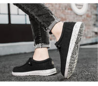 Zapatos Casuales Para Hombre Lazo Stretch De Lona Ligero Y Cómodo Antideslizantes Transpirables Botas De Mar Para Adultos - details 4
