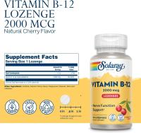 Solaray Vitamina B12 2000mcg 90 Cápsulas - Ayuda Al Sistema Nervioso - Alta Absorción - details 2