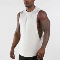 Top De Gimnasio Para Hombre Camiseta Sin Mangas De Algodón Estilo Deportivo Casual Para Verano Color Negro Blanco Azul Gris Rojo Amarillo Tallas M L XL XXL - details 6