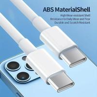 Cable De Carga Rápida USB C a Tipo C 100W Para iPhone 15 plus pro Max Samsung Moto Huawei Honor Realme iQOO Dual Tipo-C De Doble Conector - details 1