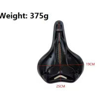 Sillín De Bicicleta MTB Para Hombres Y Mujeres Cómodo Asiento De Bicicleta De Montaña Absorbedor De Choque Con Superficie De Cuero Y Almohadilla Grande Transpirable Hueco - details 7