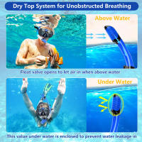 Juego De Snorkel Para Adultos Mascarilla De Natación Con Cámara GoPro Deportes Acuáticos Anti-Vaho Gafas Secas Tubo De Snorkel Profesional - details 2