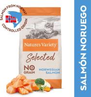 Nature's Variety Selected, Pienso para Gatos Adultos Esterilizados, Sin cereales, con Salmón noruego sin espinas, 7kg - details 1