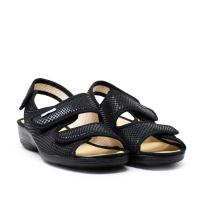 CABRERA 5128S/24 Zapatillas de estar por casa muj  SANDALIA VELCROS SERPIENTE NEGRO - details 0