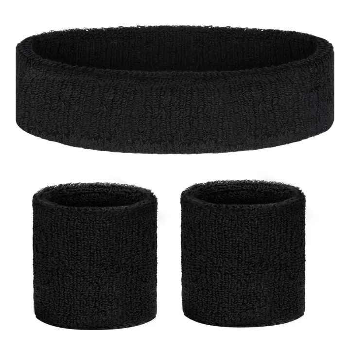 Conjunto de muñequeras para el sudor, de Algodón suave, para fitness, de rápida absorción, ideales para fútbol, unisex. Un gran regalo. - 1