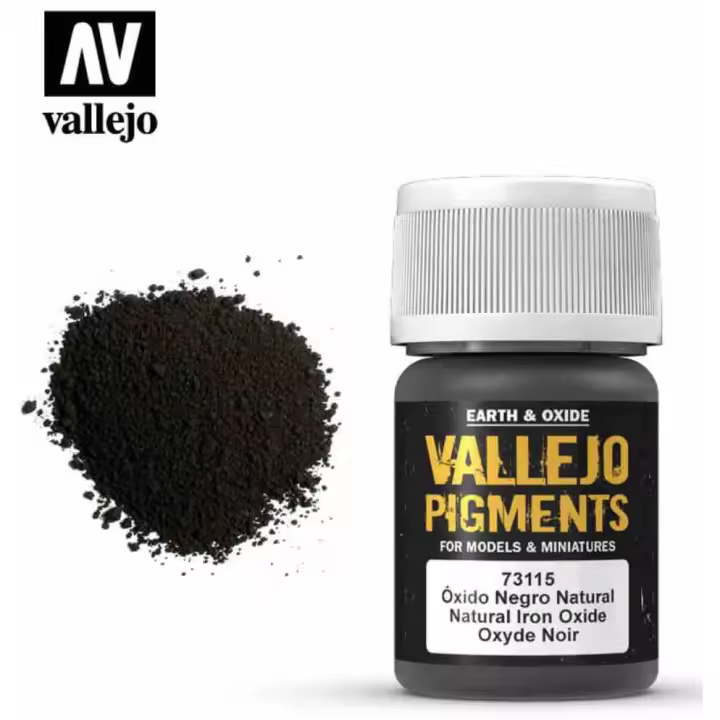 Vallejo Pigmento Óxido Negro Natural - 35ml de Alta Calidad para Modelismo - 1
