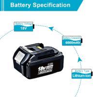 2 Pack For Makita 18v Battery 6.0 Ah Lxt Li-ion Bl1850b Bl1830b Bl1860b Cordless - details 0