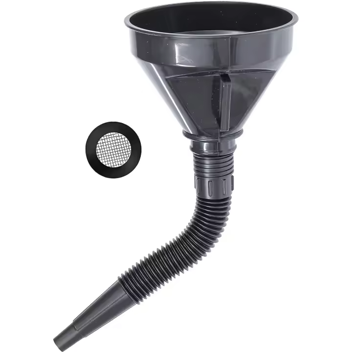 JOMAFA - Embudo con cuello flexible y filtro para liquidos, 140 mm diametro - 1