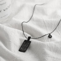 Collar Pendentivo De Acero Inoxidable Para Mujer Con Constelaciones Doble Cara En Color Negro Zodíaco Horóscopo Regalos - details 3