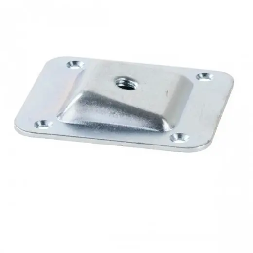 PLACA INCLINADA M8 66X58 ZINCADO P/PATA MESA - 1