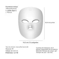 Máscara LED Inalámbrica 7 Colores Máscara De Belleza Con Luz Fotónica Rejuvenecimiento Anti-Edad Tensión De Piel Facial - details 16