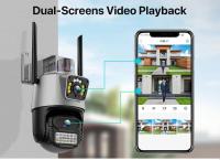 FGNS Camera Cámara con tarjeta Sim 4G, 4K, 8MP, lente Dual, cámara IP PTZ for exteriores, visión nocturna inteligente, protección de seguridad, cámara domo CCTV inalámbrica  del hogar IP CCTV cámara de Seguranca - details 3