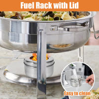6Pcs Soporte De Combustible Para Chafing En Acero Inoxidable Con Cubierta De Seguridad Para Banquete Y Barbacoa - details 2