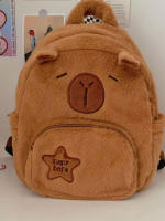 Mochila De Peluche Capybara Kawaii Para Mujeres Bolso Transversal Divertido De Dibujos Animados Gran Capacidad Bolsa Tote - details 1
