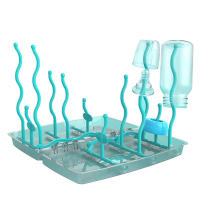 Soporte De Secado Para Botellas Y Tetinas Arbol De Almacenamiento Portátil Doble Cara Para Bebés Con Estante Para Chupetes Y Copas De Alimentación - details 0