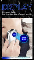 FGNS Mini Afeitadora, Mini Shaver USB con pantalla LED, Mini Afeitadora Eléctrica Portátil, Afeitadora Seco Húmedo, Mini Afeitadora Eléctrica con lámpara de ambiente para hombres,  Para El Hogar, Coche, Viajes - details 2