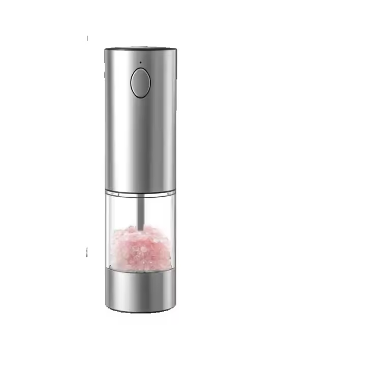 Juego De Molinillos Eléctricos Para Pimienta USB Recargable With LED Ajustable Y Gran Capacidad Molinillos Automaticos - 1