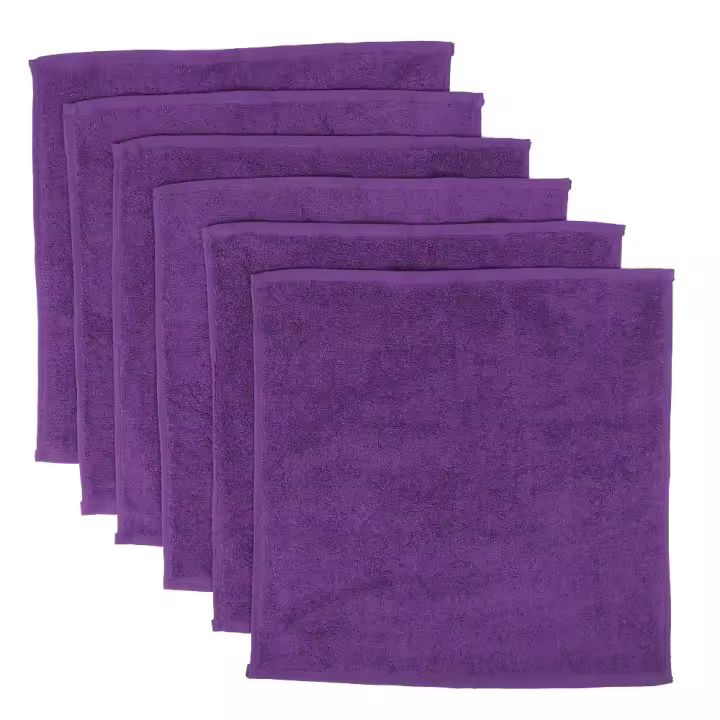 CASTMA GARANTIA DE ALTA CALIDAD - Set de 6 Paños de Cocina Rizo Modelo Basic 50x50cm - Absorción Alta y Secado Rápido - 1