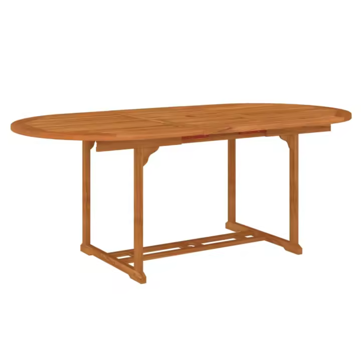 vidaXL Mesa de jardín madera maciza de eucalipto 200x100x75 cm - 1