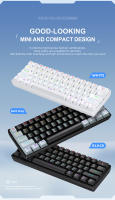 Teclado Mecánico Portátil De 60% APAYADO K61 Con Cable 61 Teclas RGB Phantom Negro Blanco Rojo Switch Rojo/Ácido Para Escritorio Portátil Tablet - details 3