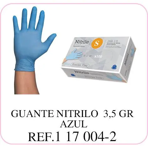 2 CAJAS Guantes Rubberex de Nitrilo Desechables Sin Látex AZUL - TOTAL 200 Pcs 100 Pcs / Caja - 1