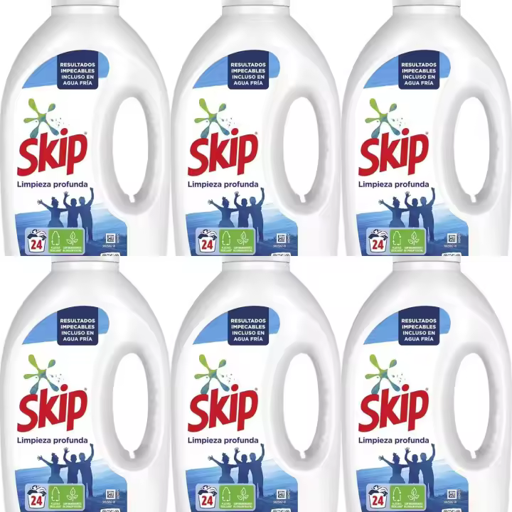 6bote*24lavados Skip Limpieza profunda Detergente líquido 24 lavados - 1