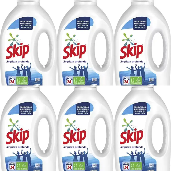 6bote*24lavados Skip Limpieza profunda Detergente líquido 24 lavados - 1