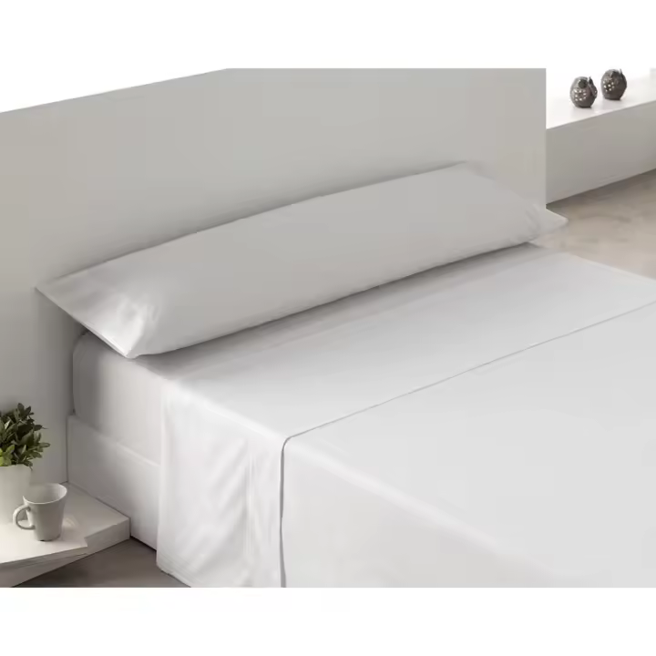 Aicasa - Juego de Sábanas, Set de Sabanas con 3 Piezas, Sábana Bajera Ajustable, Sábana Encimera y Funda de Almohada Larga, 3 Piezas, 100% Poliéster,Hipoalergénicas, Modelos Lisos para Cama 90/105/135/150cm - 1