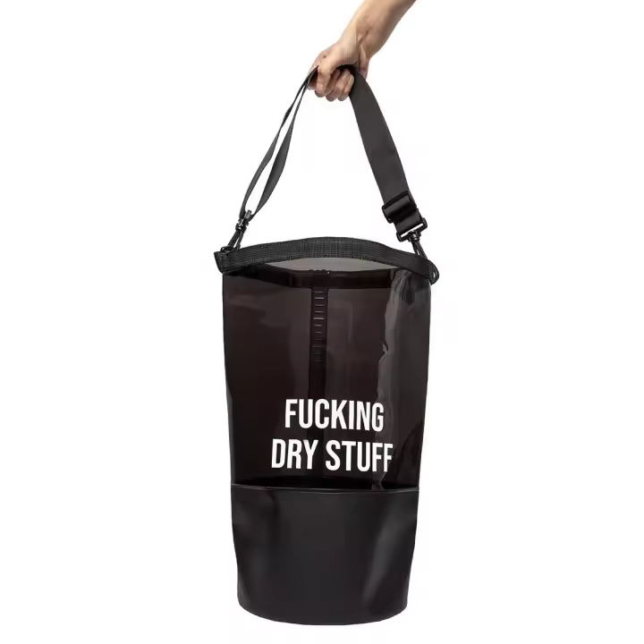 Fisura – Bolsa estanca impermeable de 5 litros. Bolsa seca con cierre enrollable y correa de hombro. 29 x 41,5 cm - 1