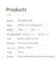 MAP BROTHER M3031 N-Pole Poles De Camuflaje Plegables Para Senderismo Y Correr Outdoor Palas De Aluminio 7075 Con Cierre Rápido Y Antideslizante Para Montañismo - details 14