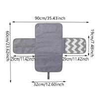 Almohadilla de pañal de bebé portátil impermeable plegable cambiador de pañales ligero incorporado almohada cambio de pañal pad regalo infantil - details 1