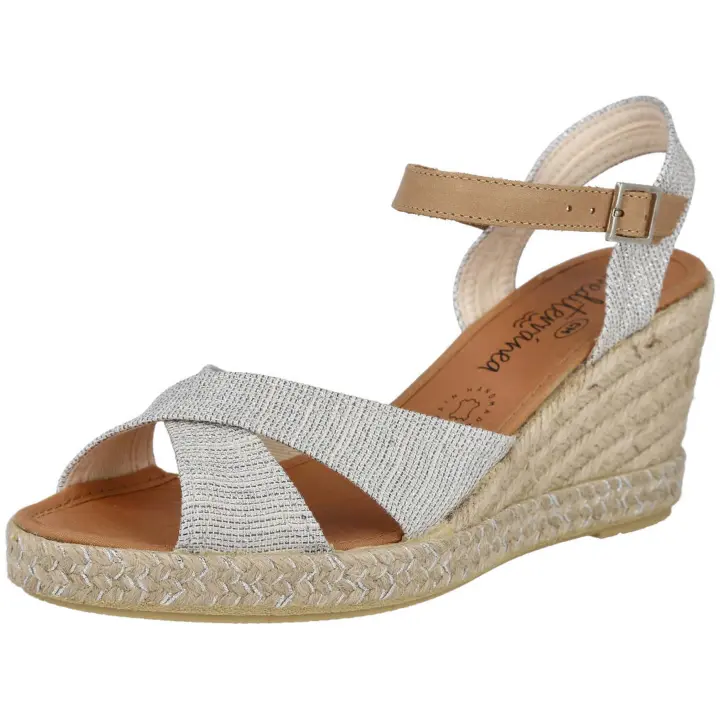 Cuñas de Esparto Calzamur Lr40204 para mujer en color gris - 1