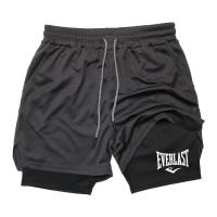 Shorts De Gimnasio De Compresión Para Hombres EVERLAST Estampado Deportivo Doble Capa Secado Rápido Para Baloncesto Playa Musculación Fitness - details 2