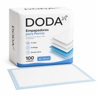 DODA Empapadores para Perro 60x60 cm Pack 100, Alfombrillas Higiénicas Absorbentes para Cachorros, Entrenamiento, Orina y Protección de Suelos - details 0