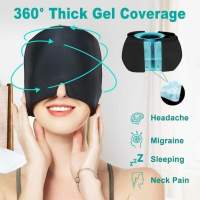Migraine cap - Headache cap against Migraine - Cooling eye mask black black black black one size - details 3
