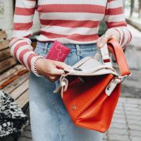 Monedero Mujer Cartera Pequeña Carteras Cuero con Muchas Ranuras para Regalos Tarjetas Crédito Monedas Dinero Fotos (Rojo Rosa) - details 2