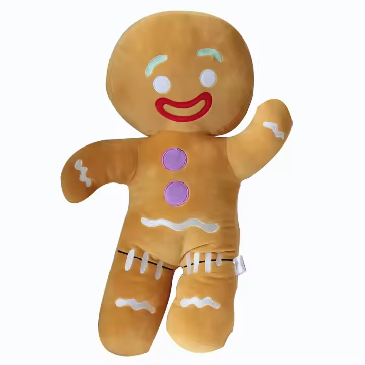Muñeco De Mantequilla De Gengibre Peluche Suave Muñeco De Cookie Decoración De Habitación Regalo De Cumpleaños Para Todas Las Edades - 1