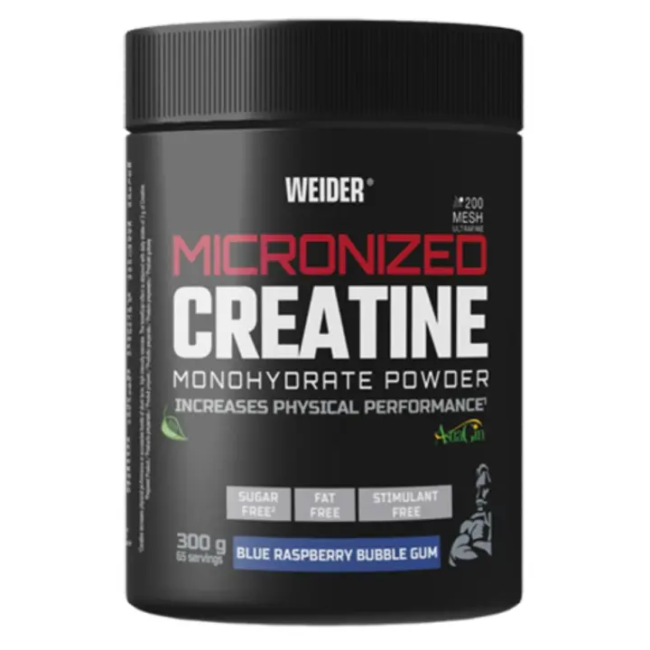 Creatina de Weider Micronized - 300g - Sabor Blue Raspberry bubble gum - 1